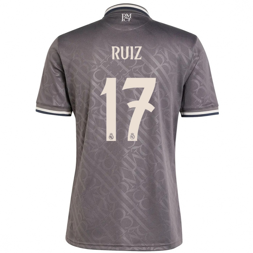 Niño Fútbol Camiseta David Ruiz #17 Carbón Equipación Tercera 2024/25