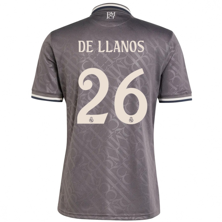 Niño Fútbol Camiseta Hugo De Llanos #26 Carbón Equipación Tercera 2024/25