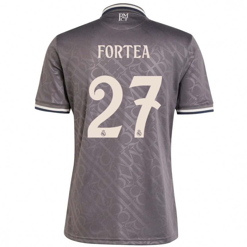 Niño Fútbol Camiseta Jesús Fortea #27 Carbón Equipación Tercera 2024/25