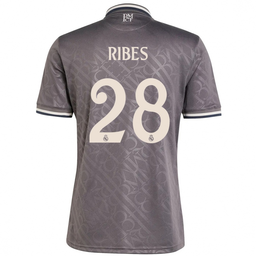 Niño Fútbol Camiseta Kike Ribes #28 Carbón Equipación Tercera 2024/25