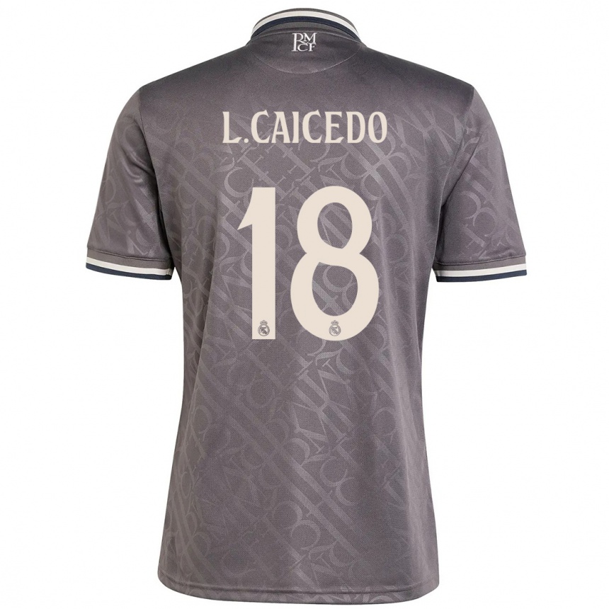 Niño Fútbol Camiseta Linda Caicedo #18 Carbón Equipación Tercera 2024/25