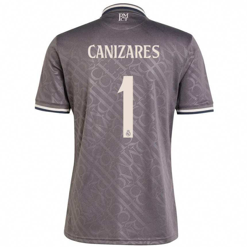 Niño Fútbol Camiseta Lucas Cañizares #1 Carbón Equipación Tercera 2024/25