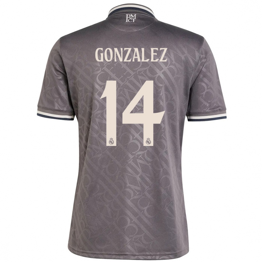 Niño Fútbol Camiseta David González #14 Carbón Equipación Tercera 2024/25