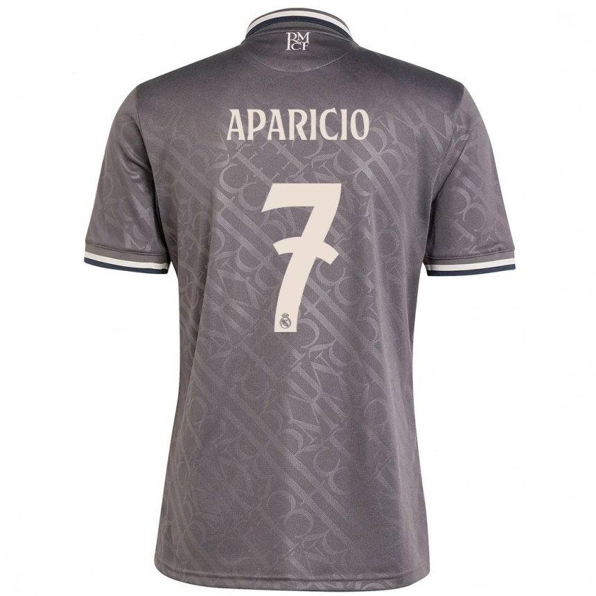 Niño Fútbol Camiseta Esteban Aparicio #7 Carbón Equipación Tercera 2024/25