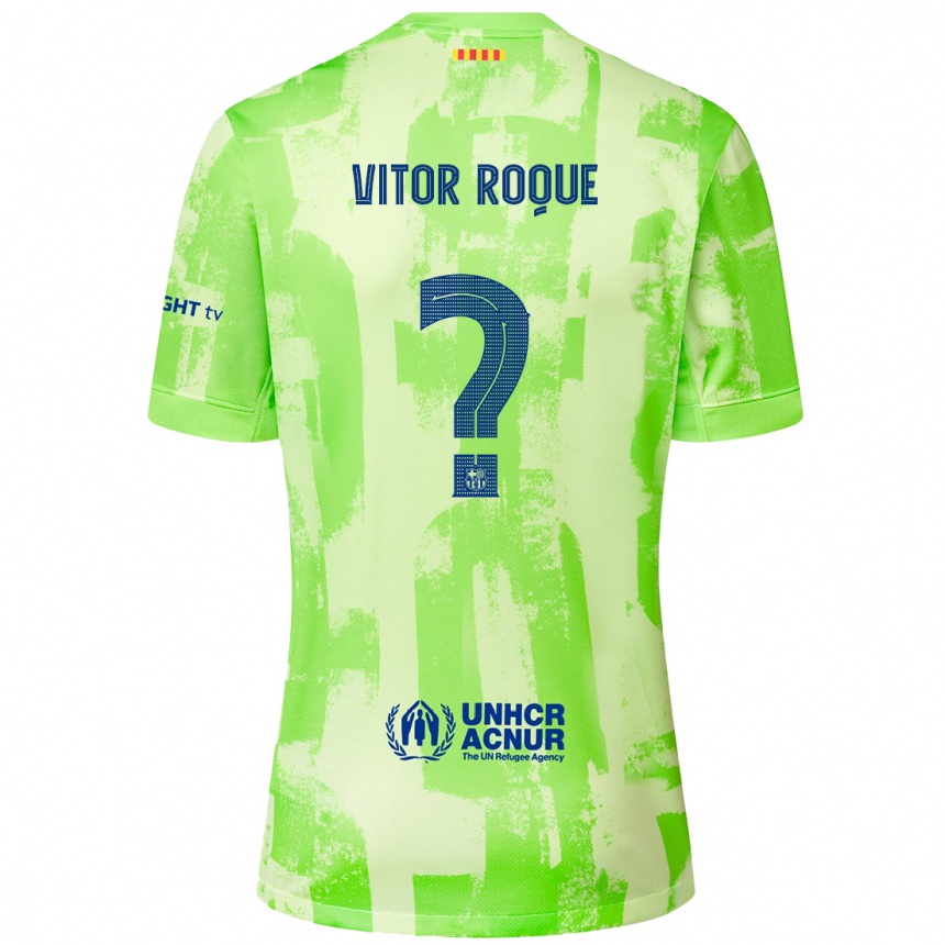 Niño Fútbol Camiseta Vitor Roque #8 Lima Equipación Tercera 2024/25