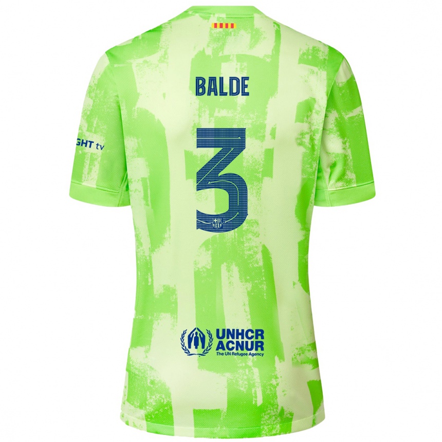 Niño Fútbol Camiseta Alejandro Balde #3 Lima Equipación Tercera 2024/25