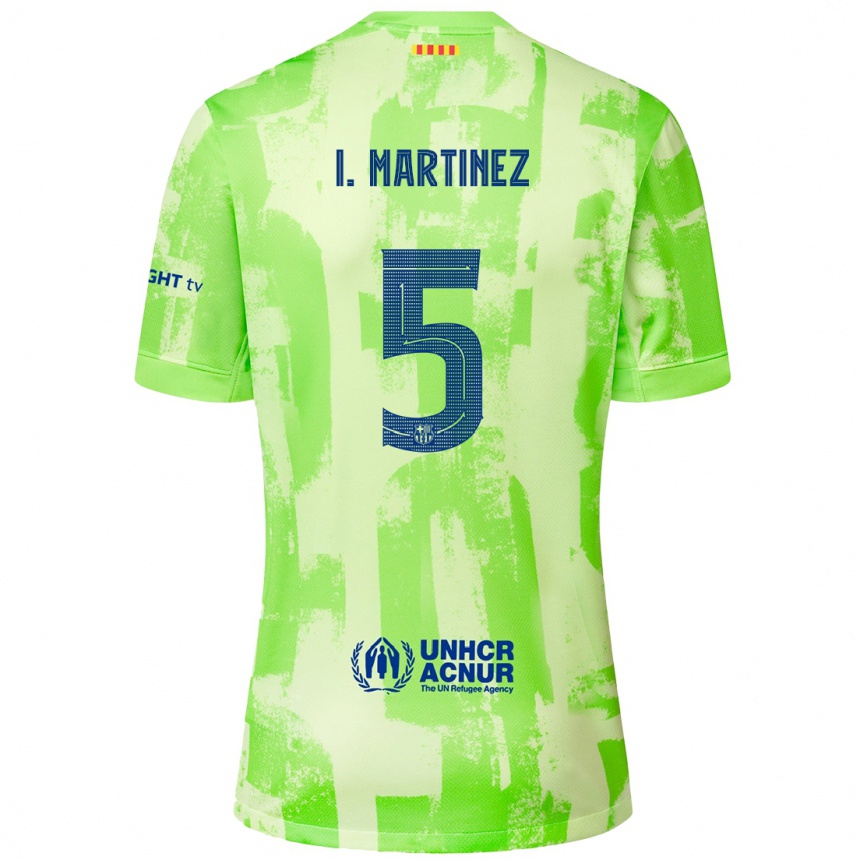 Niño Fútbol Camiseta Iñigo Martínez #5 Lima Equipación Tercera 2024/25