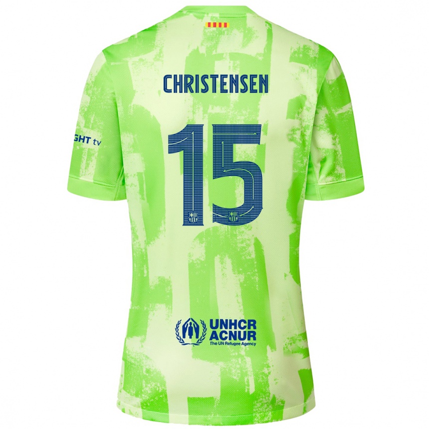 Niño Fútbol Camiseta Andreas Christensen #15 Lima Equipación Tercera 2024/25