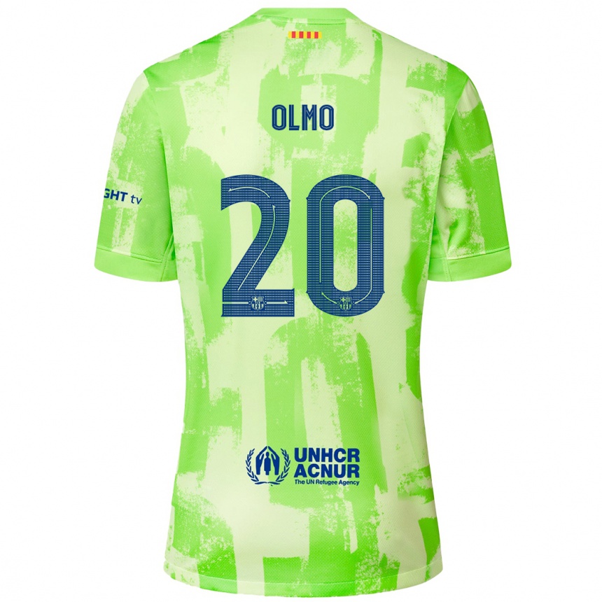 Niño Fútbol Camiseta Dani Olmo #20 Lima Equipación Tercera 2024/25