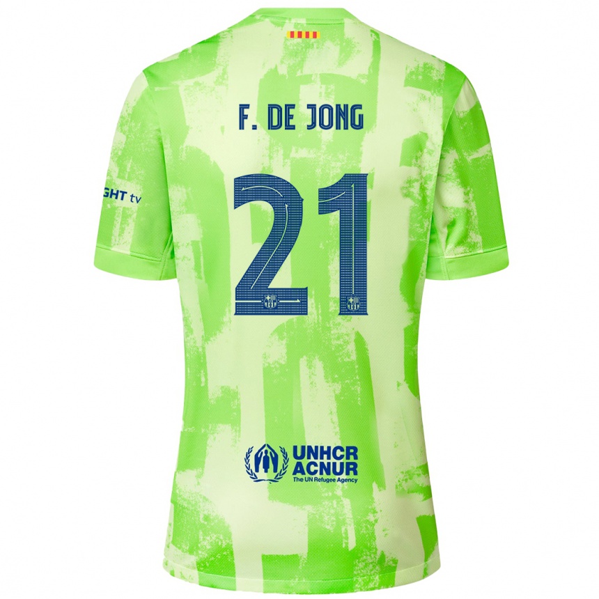 Niño Fútbol Camiseta Frenkie De Jong #21 Lima Equipación Tercera 2024/25