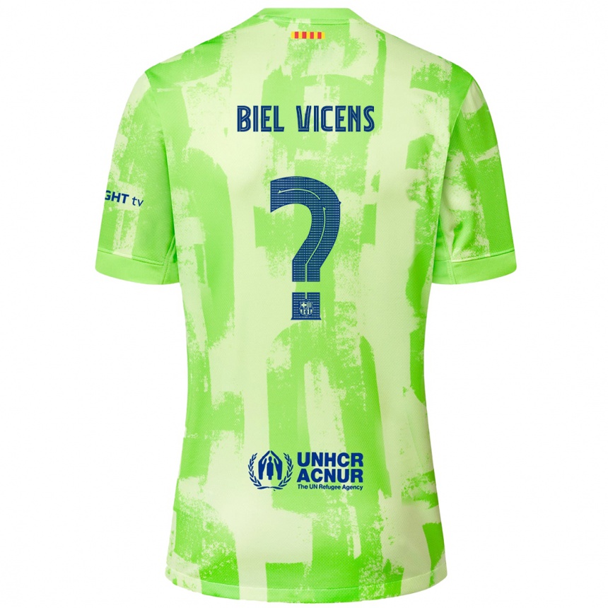 Niño Fútbol Camiseta Biel Vicens #0 Lima Equipación Tercera 2024/25