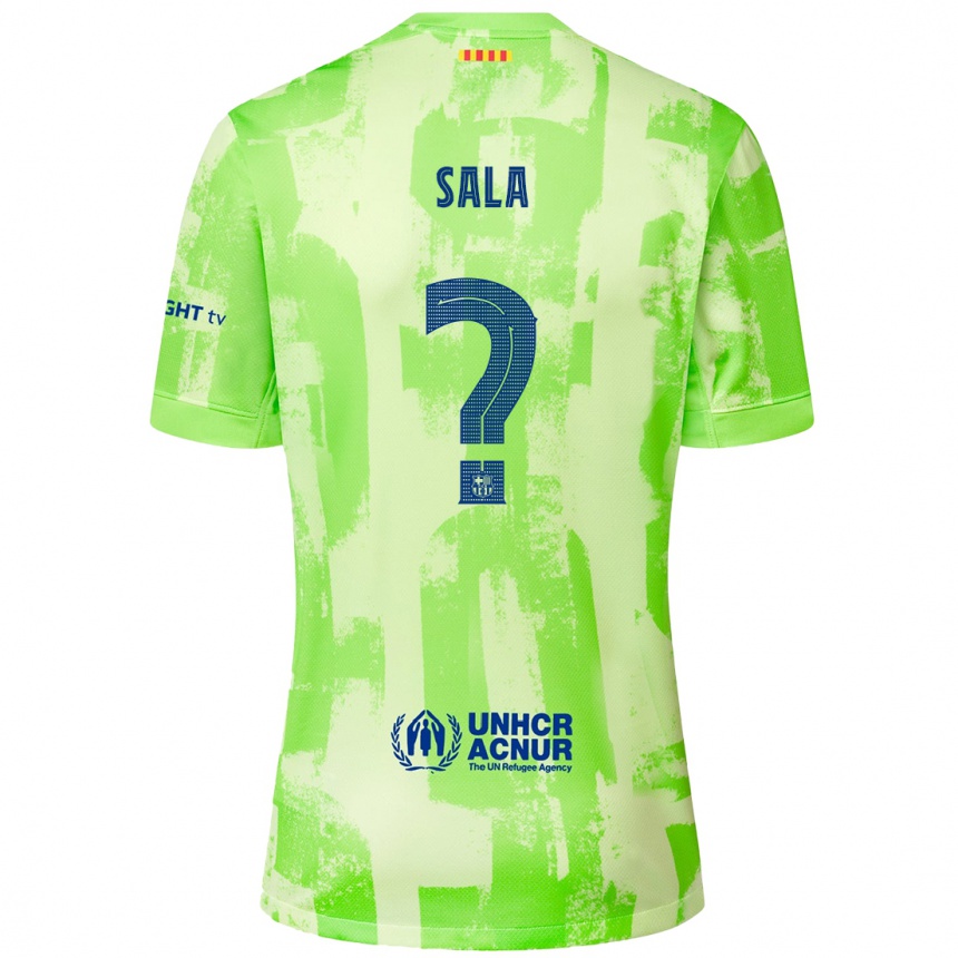 Niño Fútbol Camiseta Gerard Sala #0 Lima Equipación Tercera 2024/25