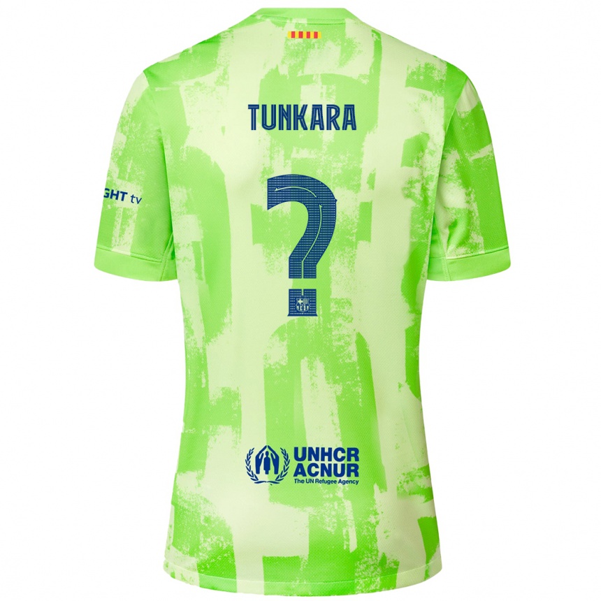 Niño Fútbol Camiseta Ebrima Tunkara #0 Lima Equipación Tercera 2024/25