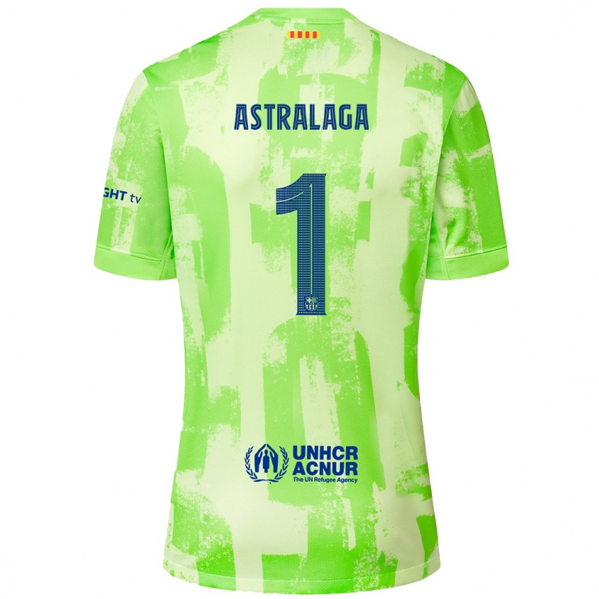 Niño Fútbol Camiseta Ander Astralaga #1 Lima Equipación Tercera 2024/25