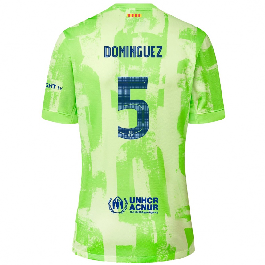 Niño Fútbol Camiseta Sergi Dominguez #5 Lima Equipación Tercera 2024/25