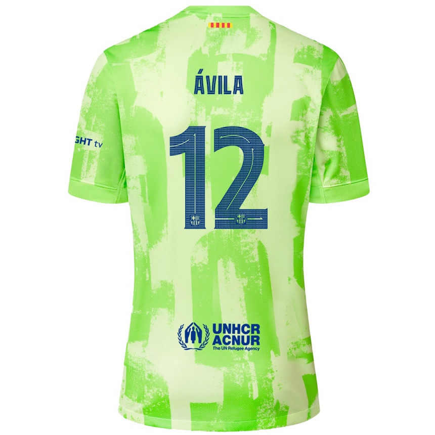 Niño Fútbol Camiseta Dani Ávila #12 Lima Equipación Tercera 2024/25