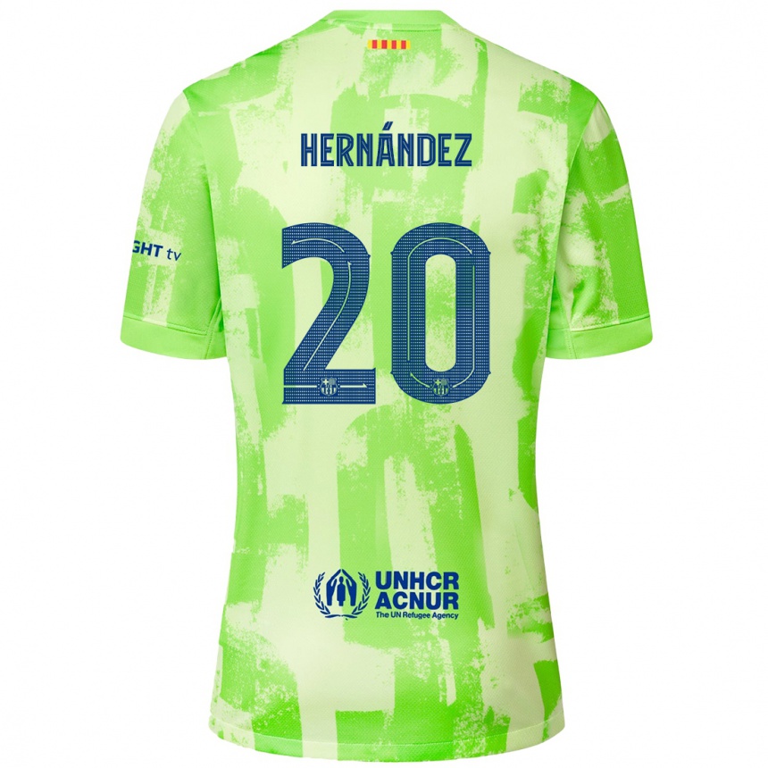 Niño Fútbol Camiseta Unai Hernández #20 Lima Equipación Tercera 2024/25