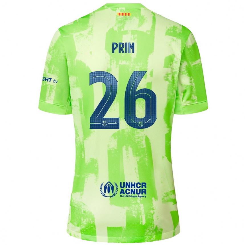 Niño Fútbol Camiseta Pau Prim #26 Lima Equipación Tercera 2024/25