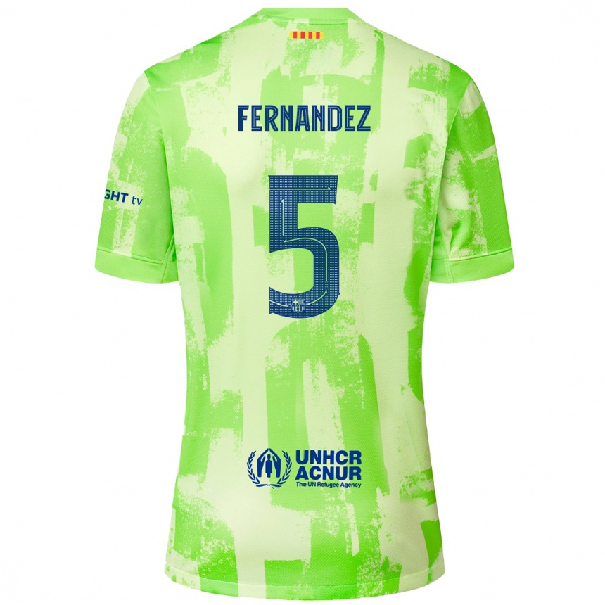 Niño Fútbol Camiseta Jana Fernández #5 Lima Equipación Tercera 2024/25