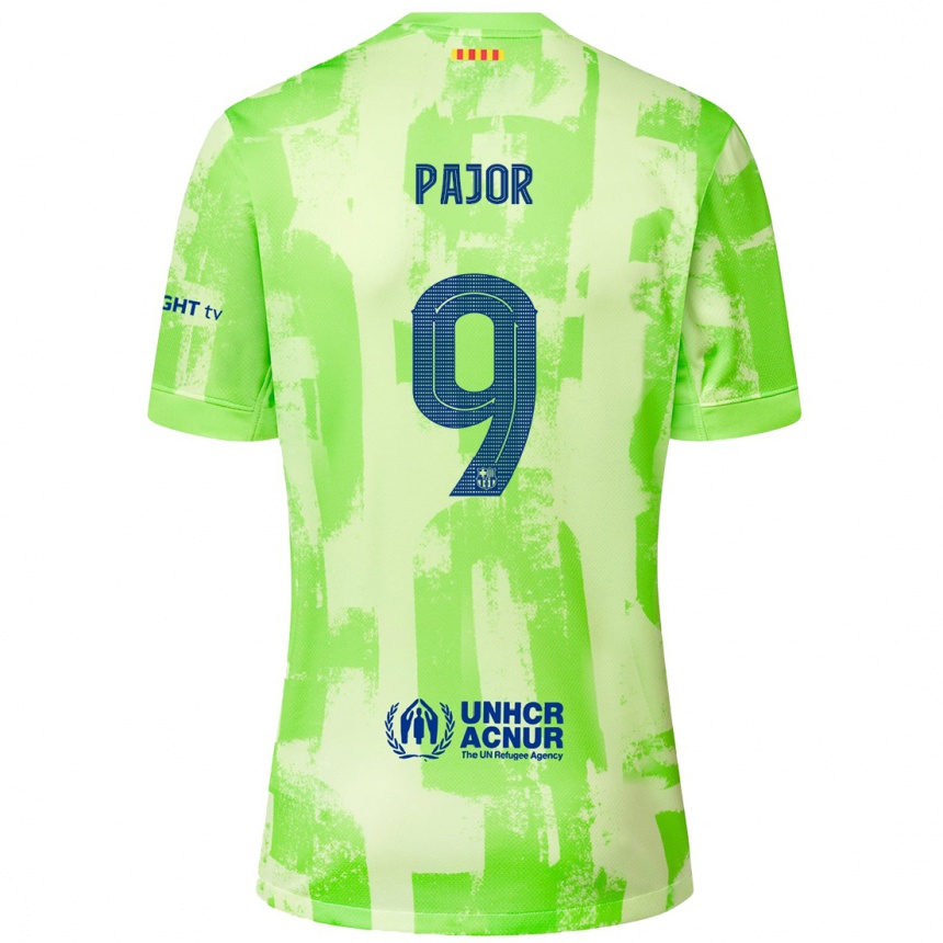 Niño Fútbol Camiseta Ewa Pajor #9 Lima Equipación Tercera 2024/25