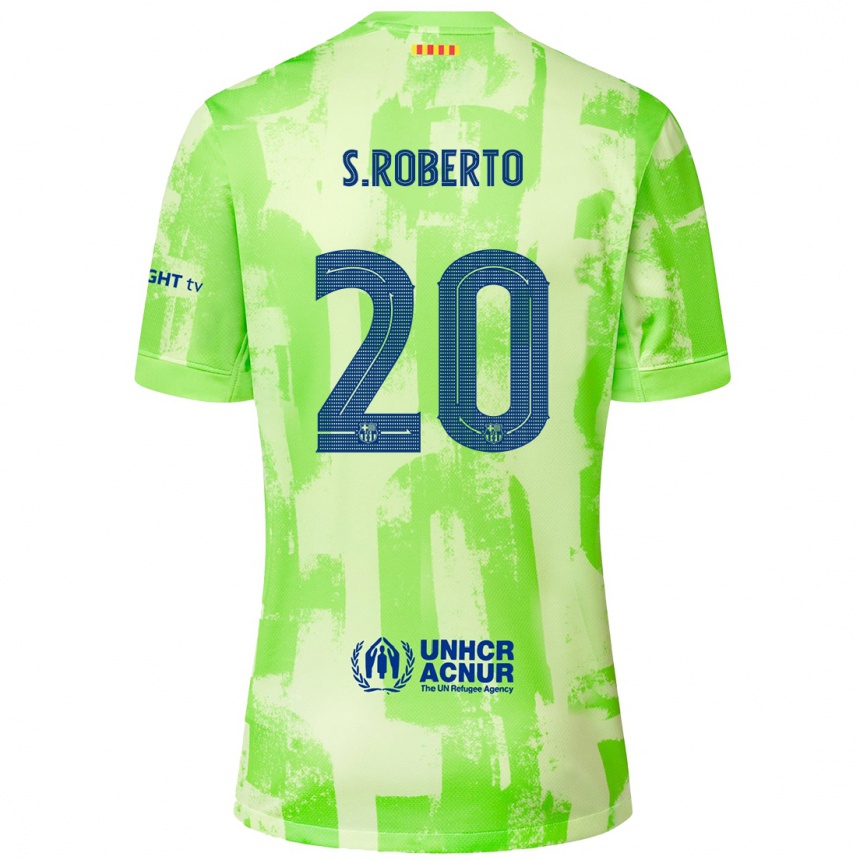 Niño Fútbol Camiseta Sergi Roberto #20 Lima Equipación Tercera 2024/25