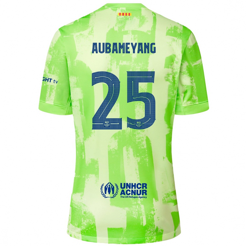 Niño Fútbol Camiseta Pierre Emerick Aubameyang #25 Lima Equipación Tercera 2024/25