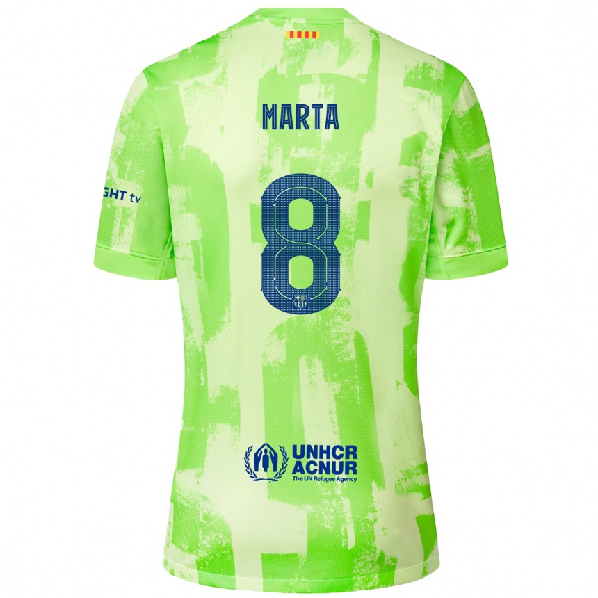 Niño Fútbol Camiseta Marta Torrejon #8 Lima Equipación Tercera 2024/25