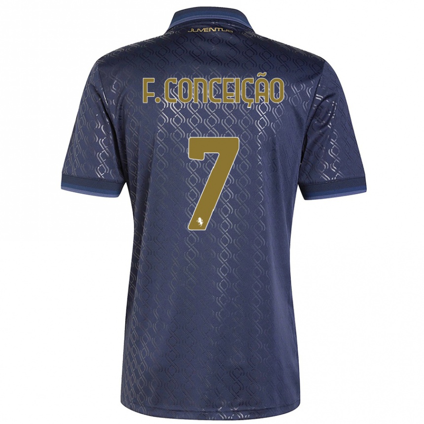 Niño Fútbol Camiseta Francisco Conceição #7 Azul Marino Equipación Tercera 2024/25