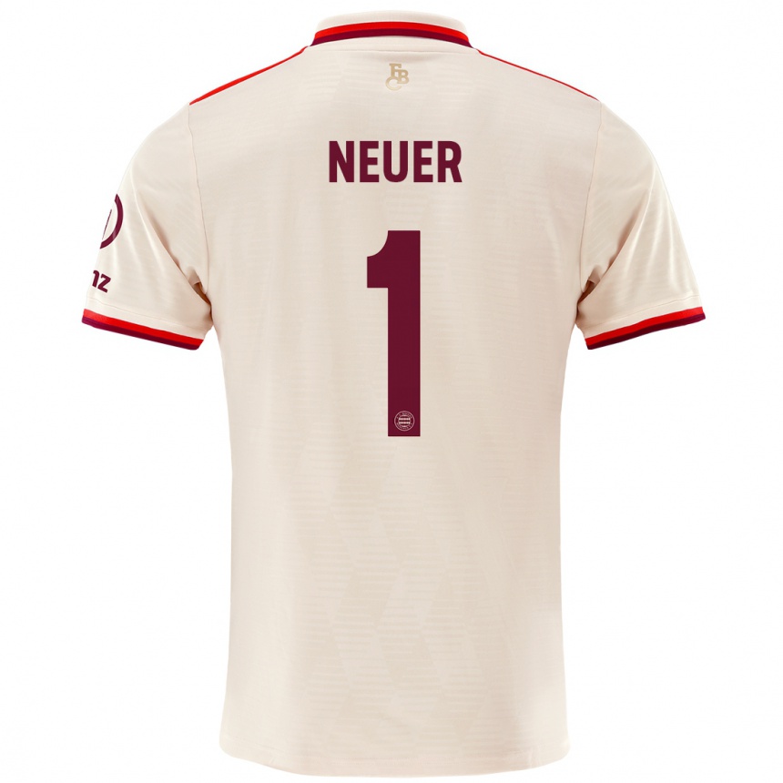 Niño Fútbol Camiseta Manuel Neuer #1 Lino Equipación Tercera 2024/25