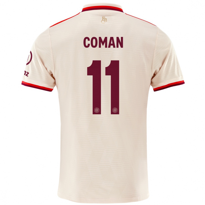 Niño Fútbol Camiseta Kingsley Coman #11 Lino Equipación Tercera 2024/25