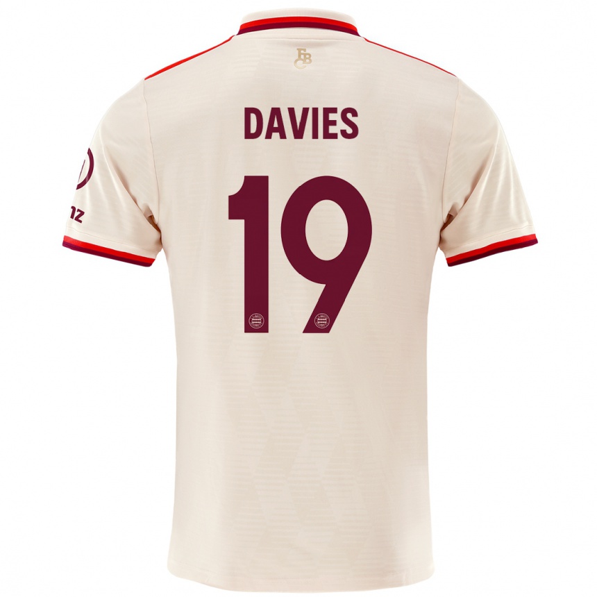 Niño Fútbol Camiseta Alphonso Davies #19 Lino Equipación Tercera 2024/25