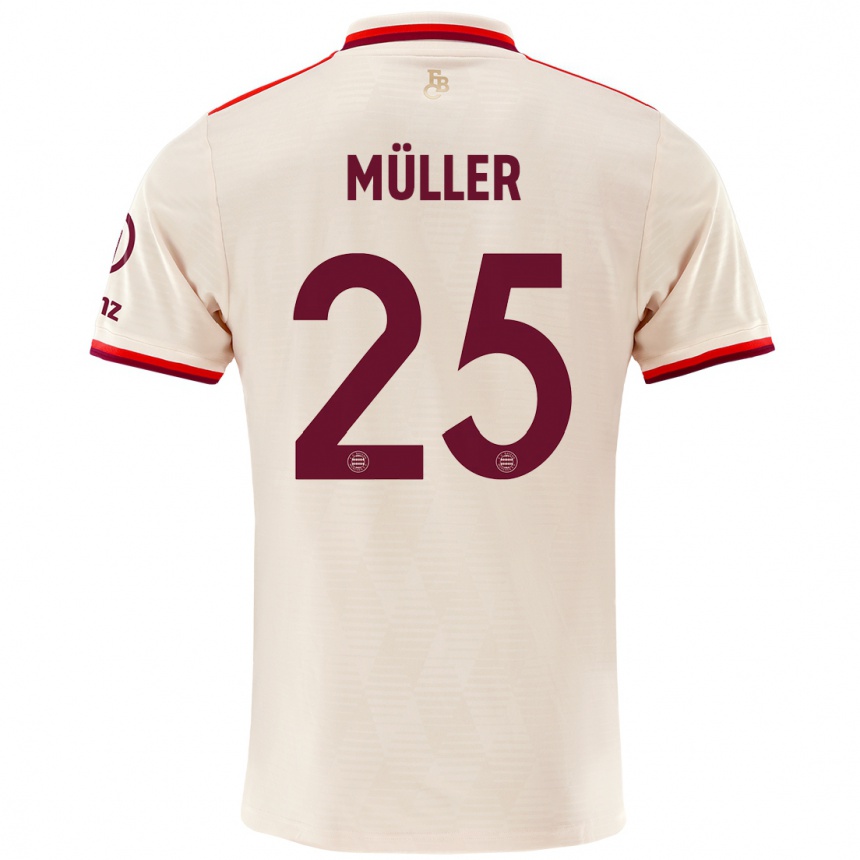 Niño Fútbol Camiseta Thomas Muller #25 Lino Equipación Tercera 2024/25