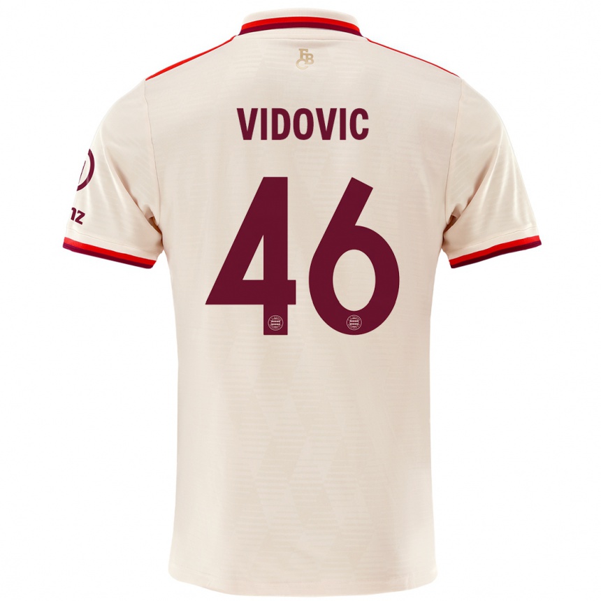 Niño Fútbol Camiseta Gabriel Vidovic #46 Lino Equipación Tercera 2024/25