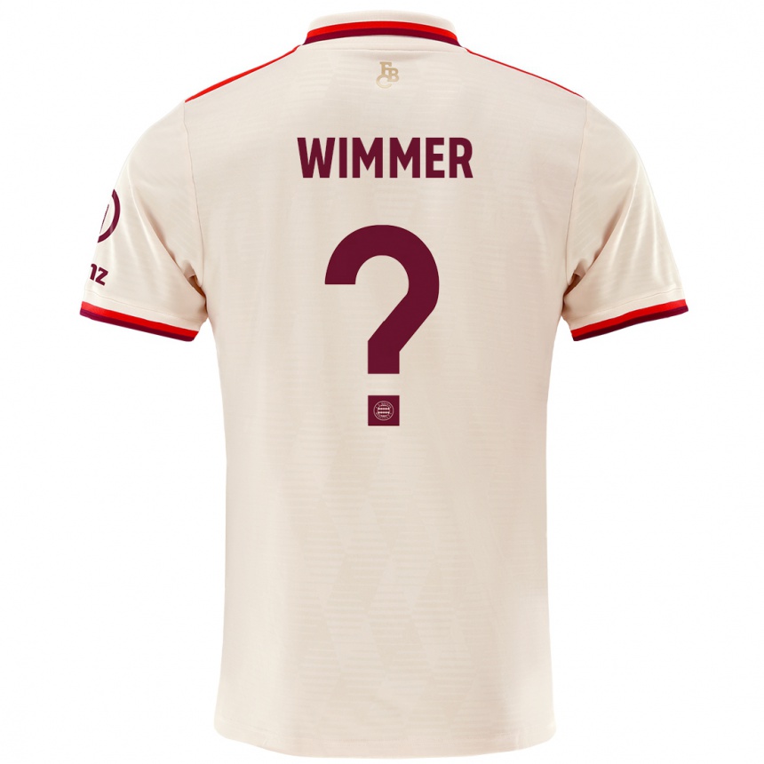 Niño Fútbol Camiseta Benedikt Wimmer #0 Lino Equipación Tercera 2024/25