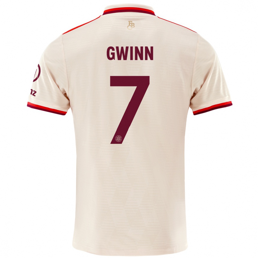 Niño Fútbol Camiseta Giulia Gwinn #7 Lino Equipación Tercera 2024/25