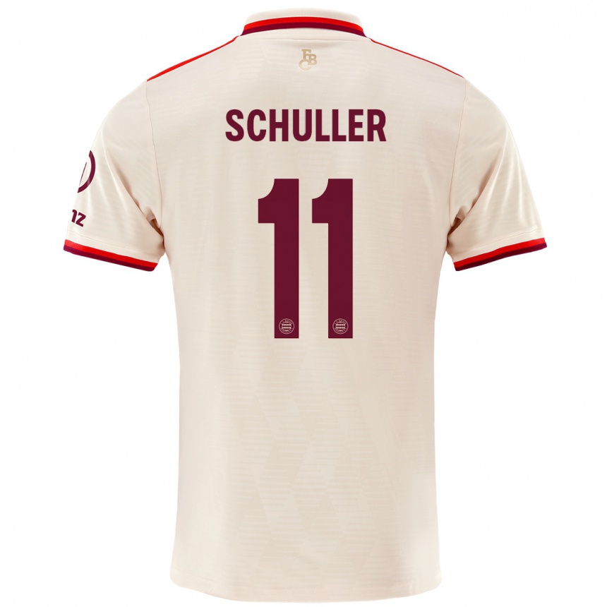 Niño Fútbol Camiseta Lea Schuller #11 Lino Equipación Tercera 2024/25