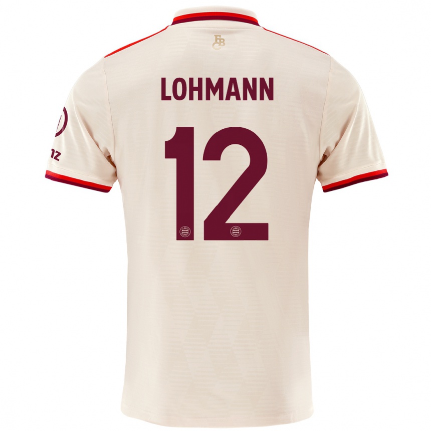 Niño Fútbol Camiseta Sydney Lohmann #12 Lino Equipación Tercera 2024/25