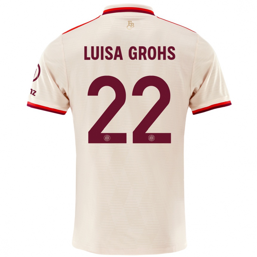 Niño Fútbol Camiseta Maria Luisa Grohs #22 Lino Equipación Tercera 2024/25