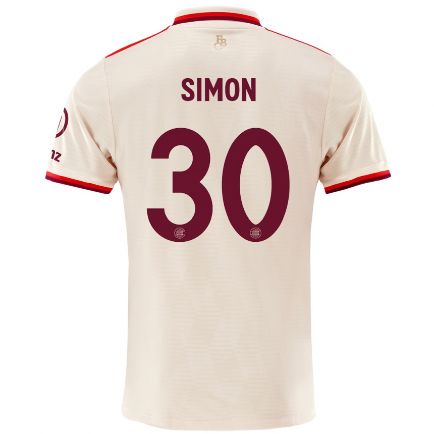 Niño Fútbol Camiseta Carolin Simon #30 Lino Equipación Tercera 2024/25