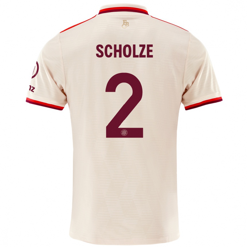 Niño Fútbol Camiseta Max Scholze #2 Lino Equipación Tercera 2024/25