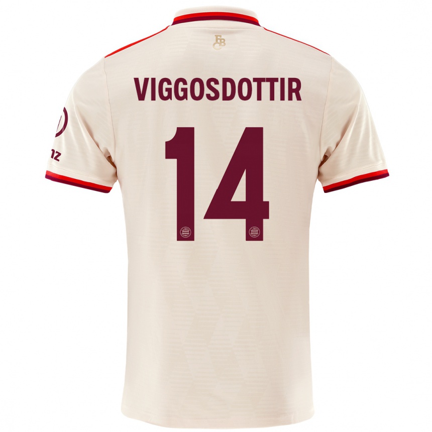 Niño Fútbol Camiseta Glodis Perla Viggosdottir #14 Lino Equipación Tercera 2024/25