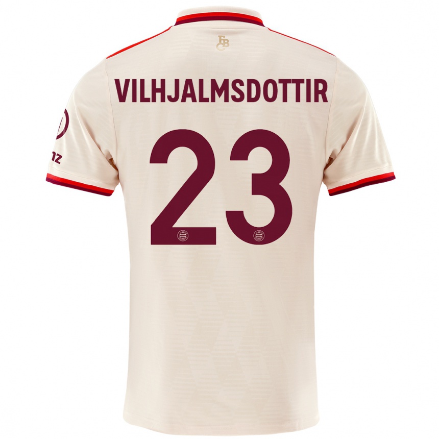 Niño Fútbol Camiseta Karolina Lea Vilhjalmsdottir #23 Lino Equipación Tercera 2024/25