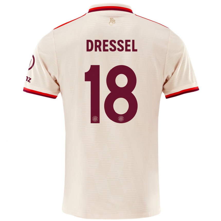 Niño Fútbol Camiseta Timon Dressel #18 Lino Equipación Tercera 2024/25