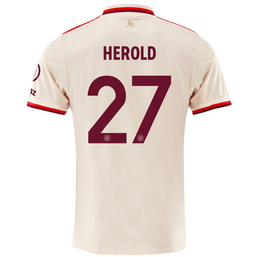 Niño Fútbol Camiseta David Herold #27 Lino Equipación Tercera 2024/25