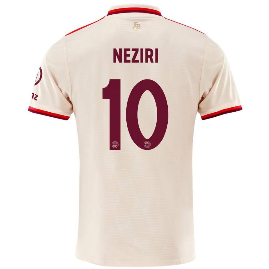 Niño Fútbol Camiseta Behar Neziri #10 Lino Equipación Tercera 2024/25