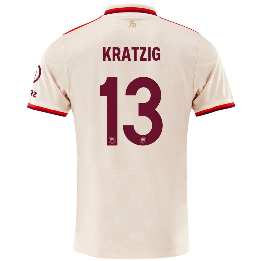 Niño Fútbol Camiseta Frans Kratzig #13 Lino Equipación Tercera 2024/25