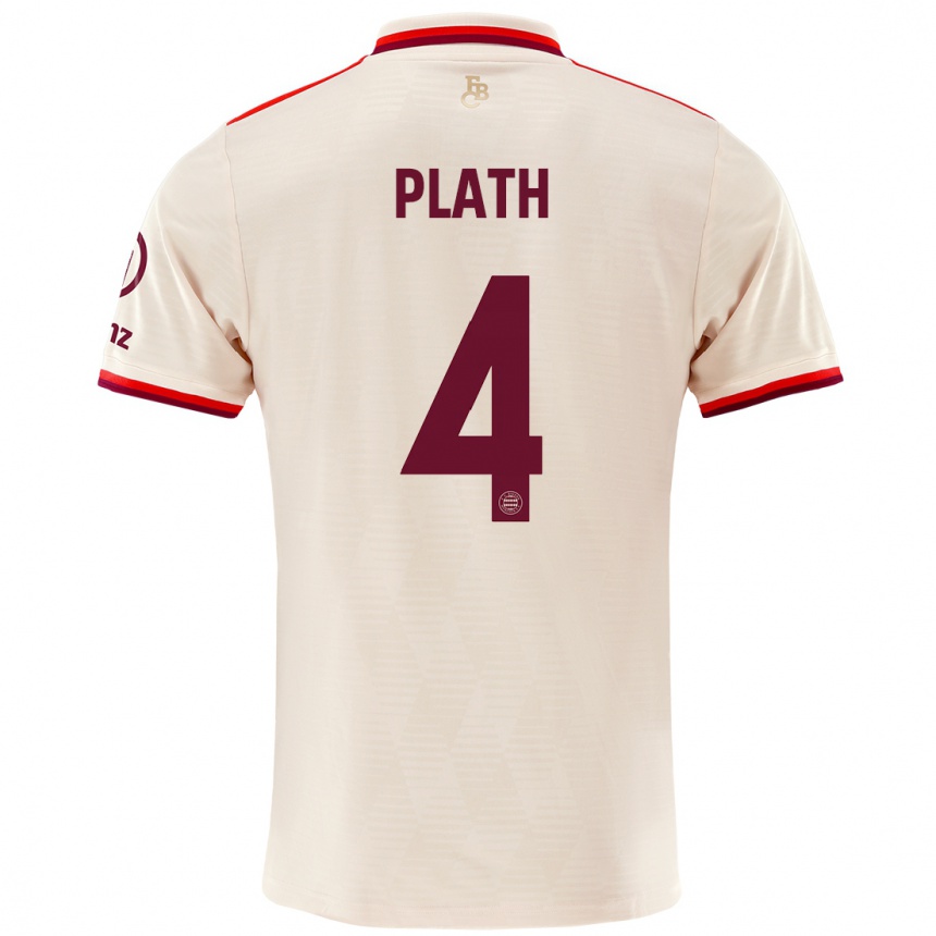 Niño Fútbol Camiseta Max Plath #4 Lino Equipación Tercera 2024/25