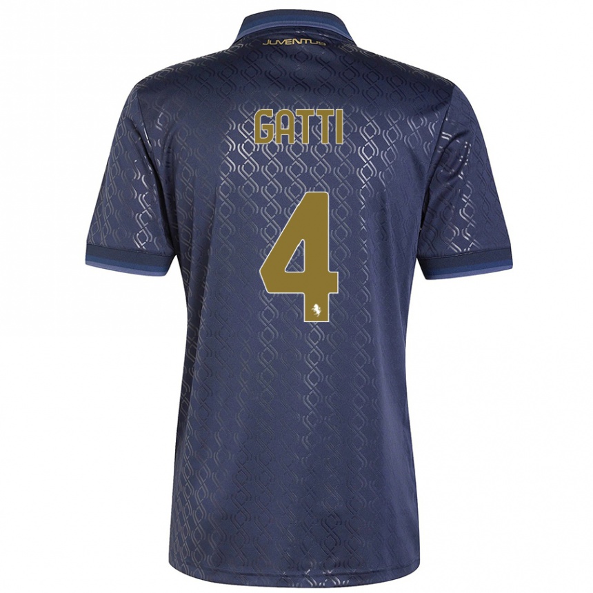 Niño Fútbol Camiseta Federico Gatti #4 Azul Marino Equipación Tercera 2024/25