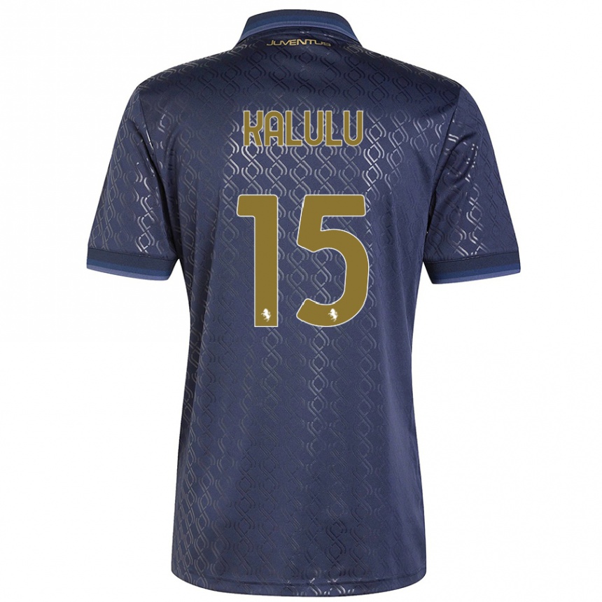 Niño Fútbol Camiseta Pierre Kalulu #15 Azul Marino Equipación Tercera 2024/25