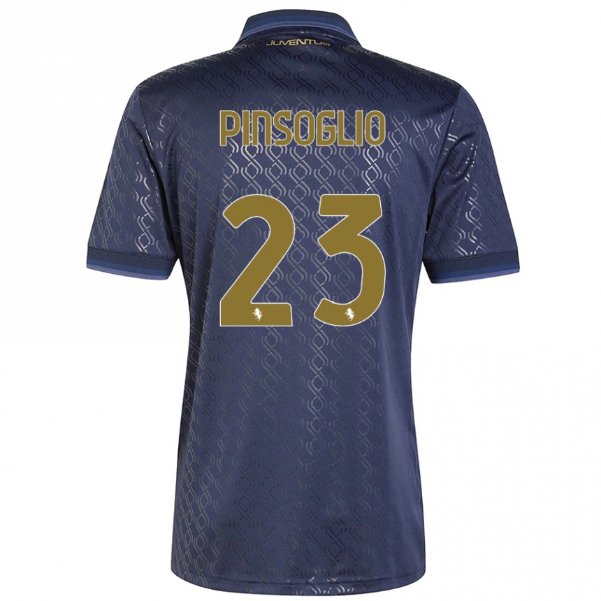 Niño Fútbol Camiseta Carlo Pinsoglio #23 Azul Marino Equipación Tercera 2024/25